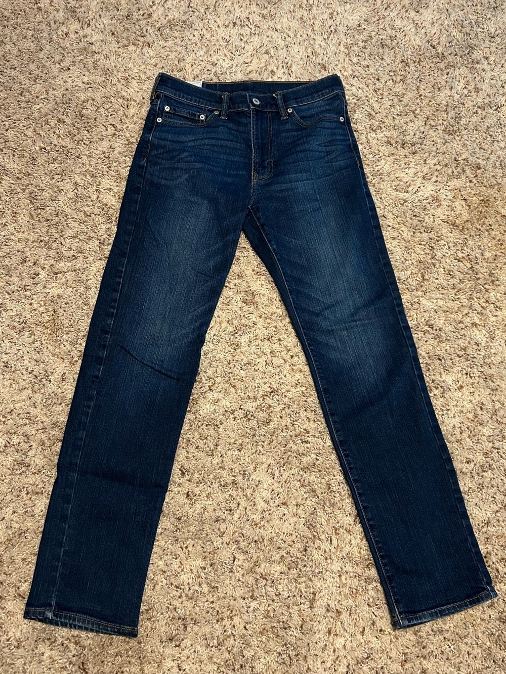 Abercrombie & Fitch Men's Dark Blue Straight Jeans 30x32